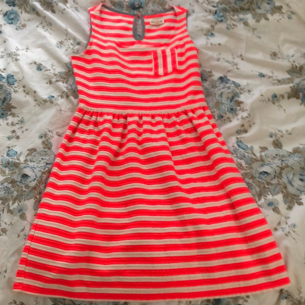 Maison Jules fit and flare striped dress